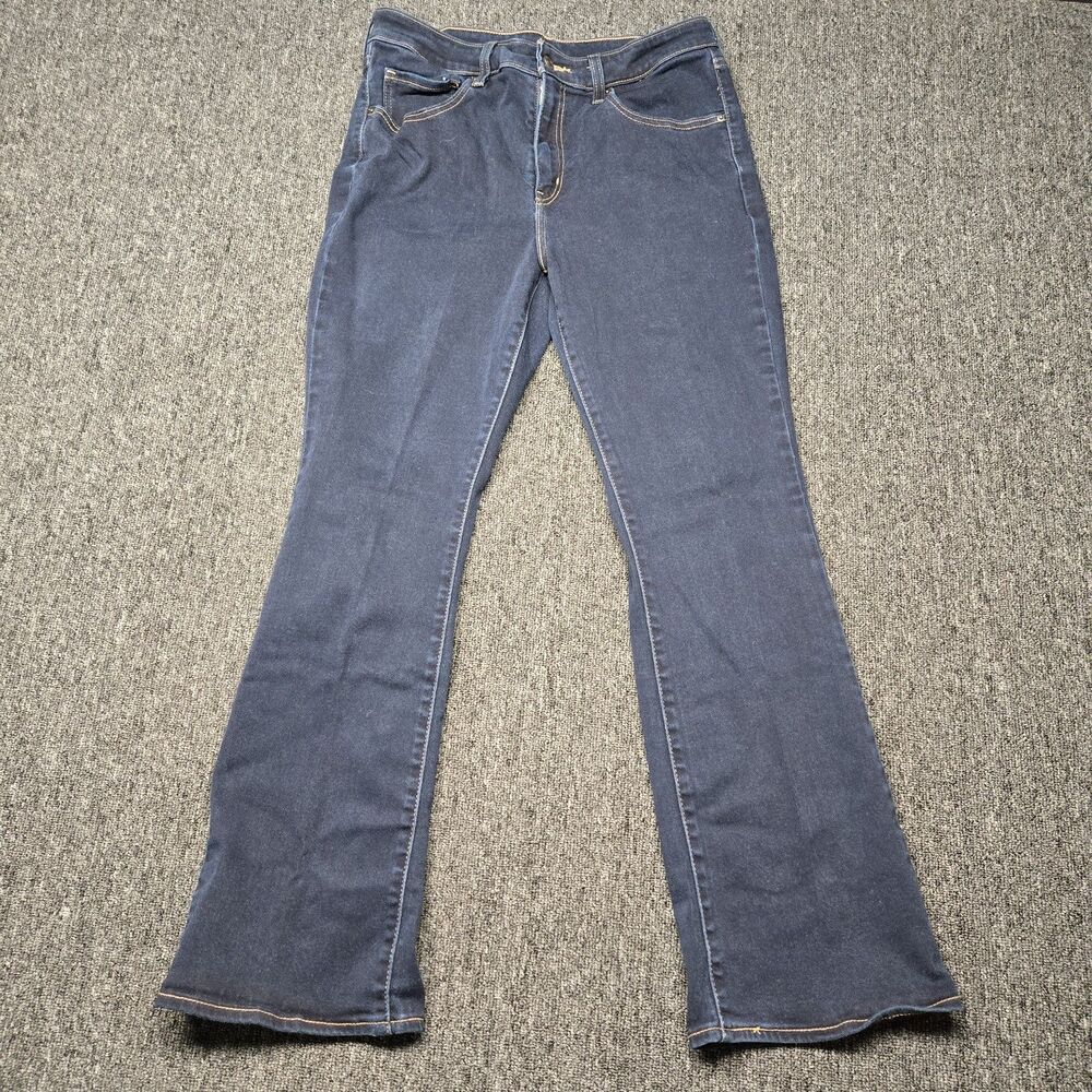 Levis 725 High Rise Bootcut Jeans Womens 31x30 Dark Midnight Blue Wash Stretch